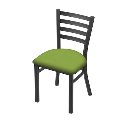 Holland Bar Stool Co 400 Jackie 18" Chair with Pewter Finish and Canter Kiwi Green Seat 40018PW009